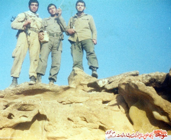 از چپ: غلامرضا کریمی - شهید غلامرضا حسنی- شهیدمصطفی میرزایی