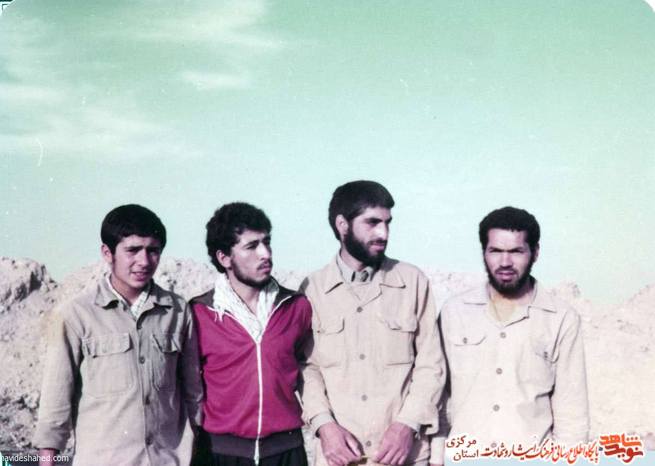 از چپ: شهید رضا منصوری - محمد پولادوند - شهید نظامعلی فتحی - حشمت اله ملکی