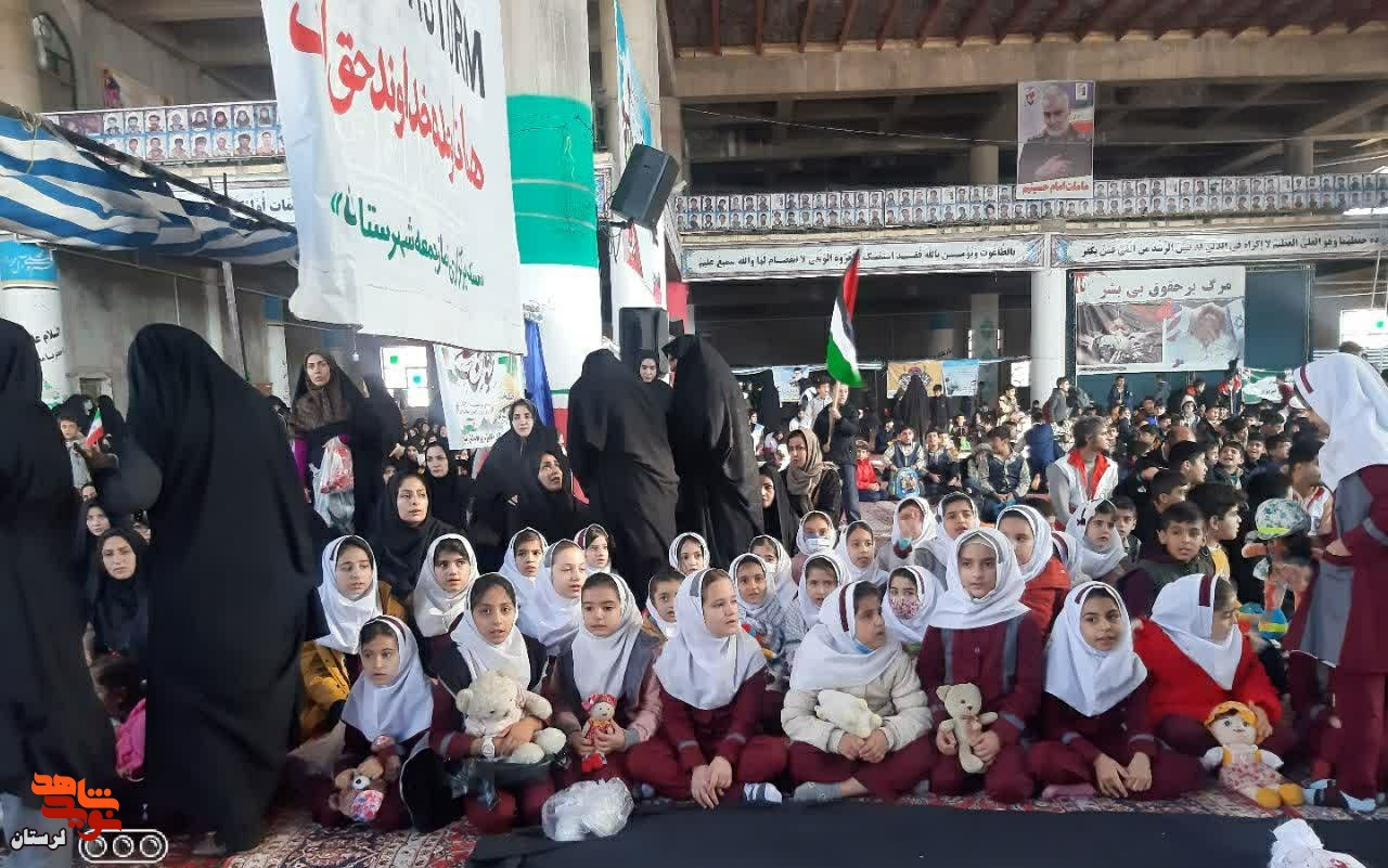 گزارش تصویری/خشم مردم لرستان علیه رژیم کودک کش صهیونیستی